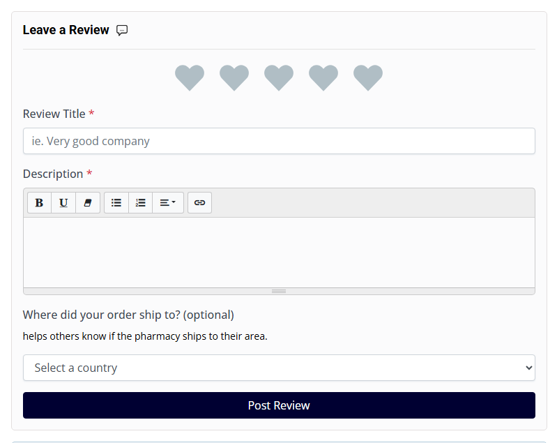 Post Review Screenshot